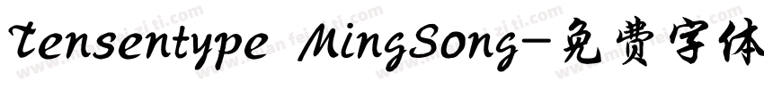 Tensentype MingSong字体转换